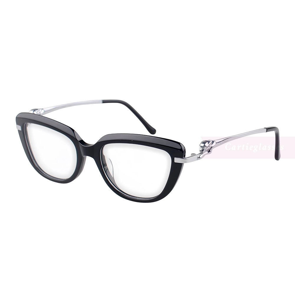 Cartier PANTHèRE Cateye Design Acetate Titanium Rimless Eyeglasses CT0282O (11)