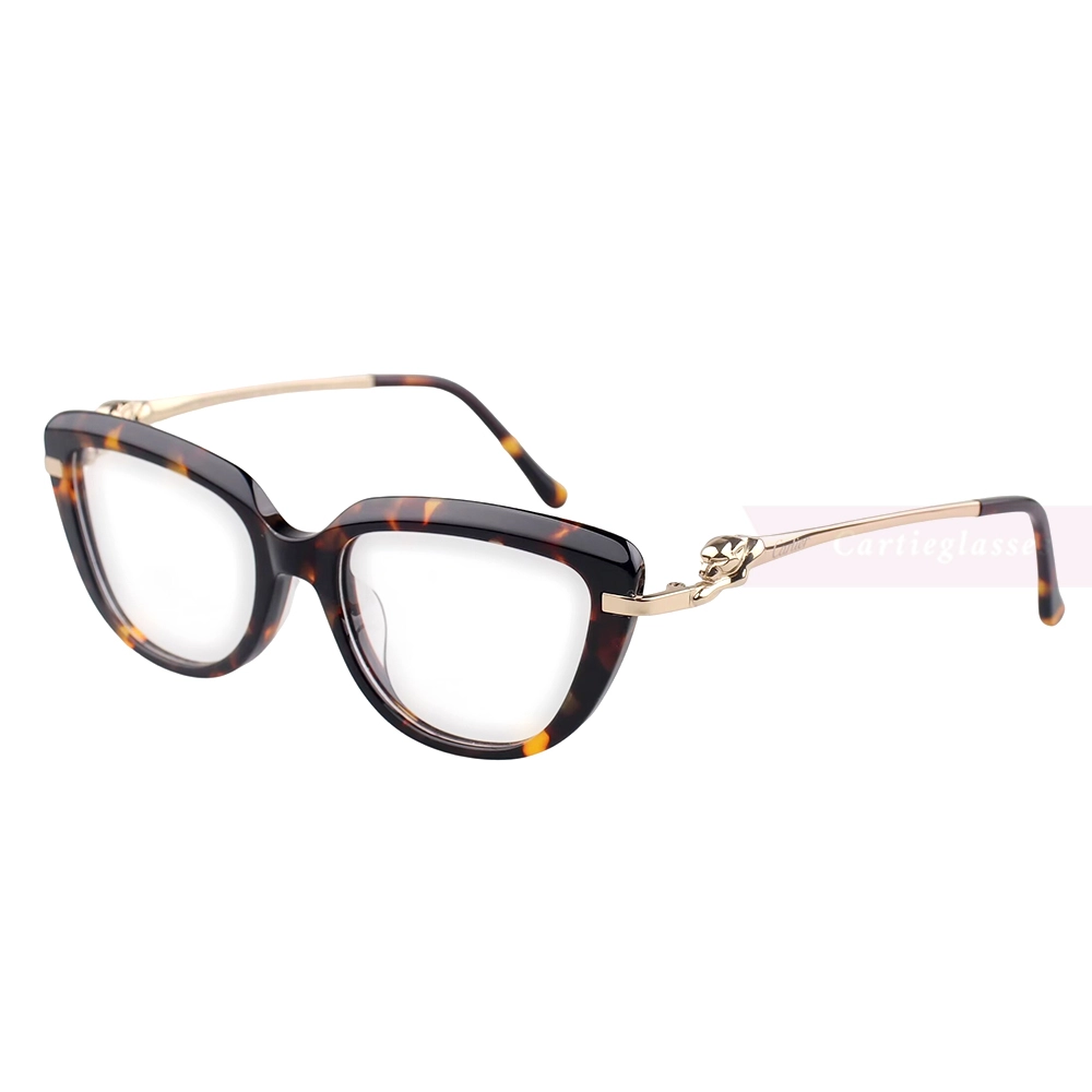 Cartier PANTHèRE Cateye Design Acetate Titanium Rimless Eyeglasses CT0282O (14)