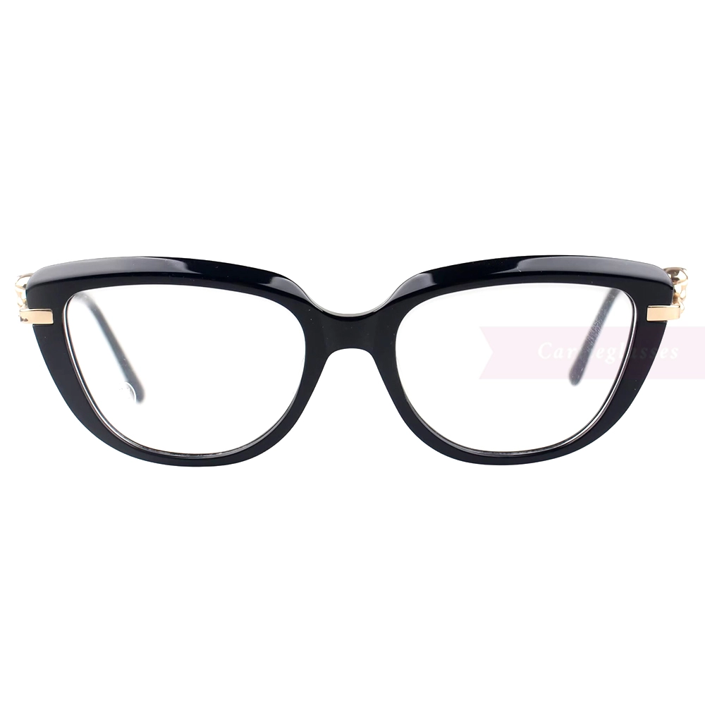 Cartier PANTHèRE Cateye Design Acetate Titanium Rimless Eyeglasses CT0282O (3)