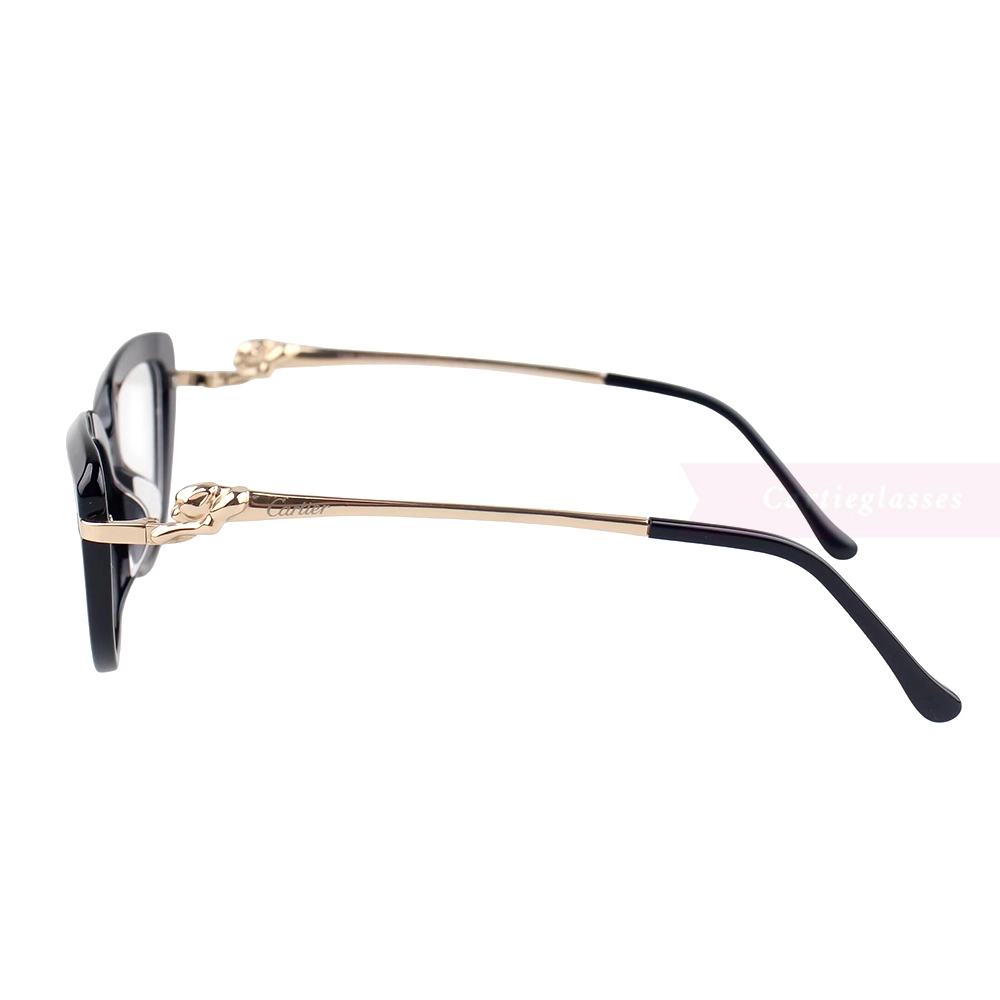 Cartier PANTHèRE Cateye Design Acetate Titanium Rimless Eyeglasses CT0282O (5)
