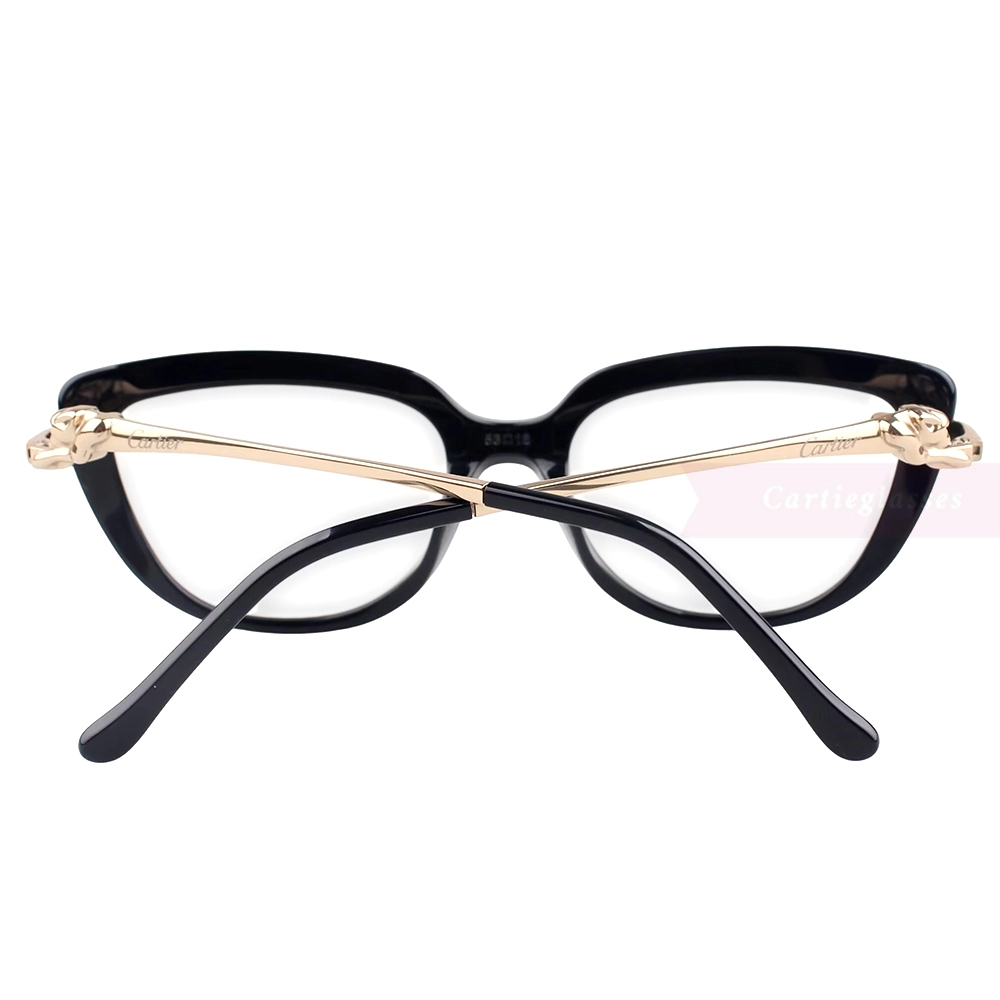 Cartier PANTHèRE Cateye Design Acetate Titanium Rimless Eyeglasses CT0282O (6)