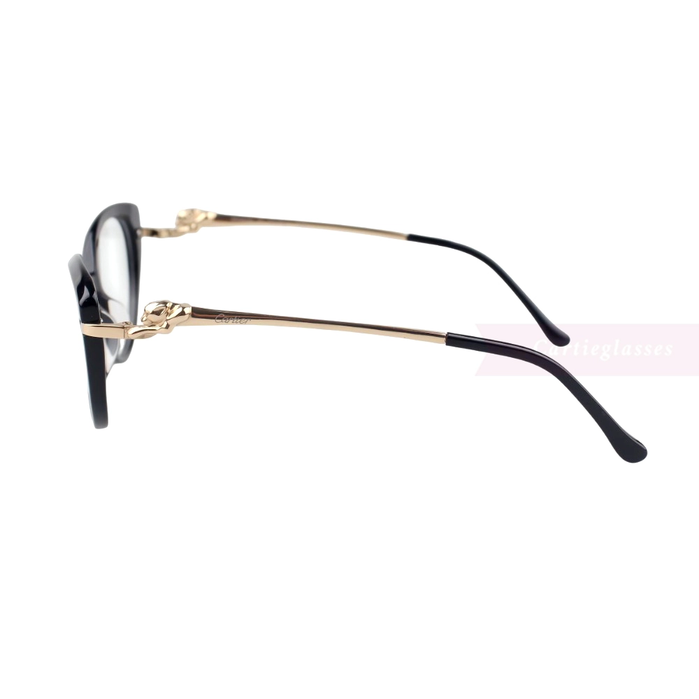 Cartier PANTHèRE Cateye Design Acetate Titanium Full Frame Eyeglasses CT0283O (11)