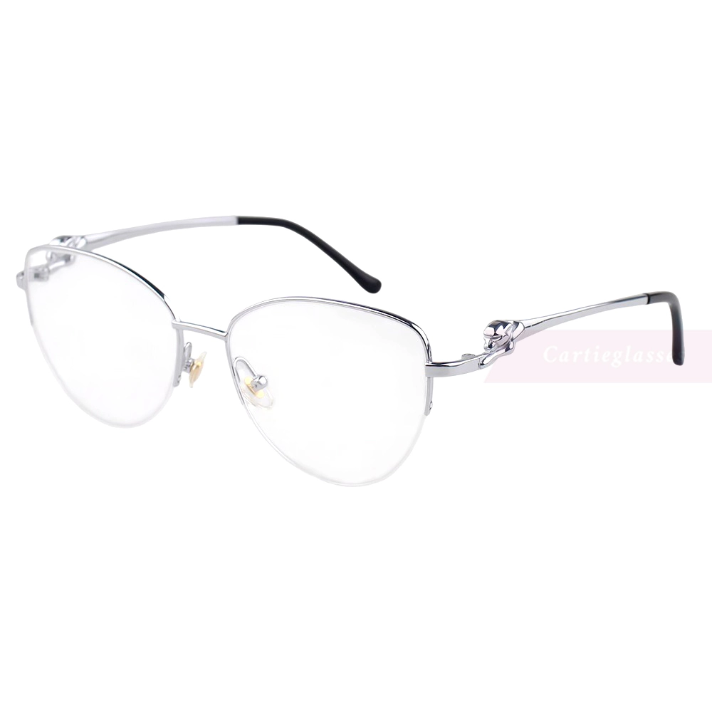 Cartier PANTHèRE Cateye Design Titanium Half Frame Eyeglasses CT0280 (11)