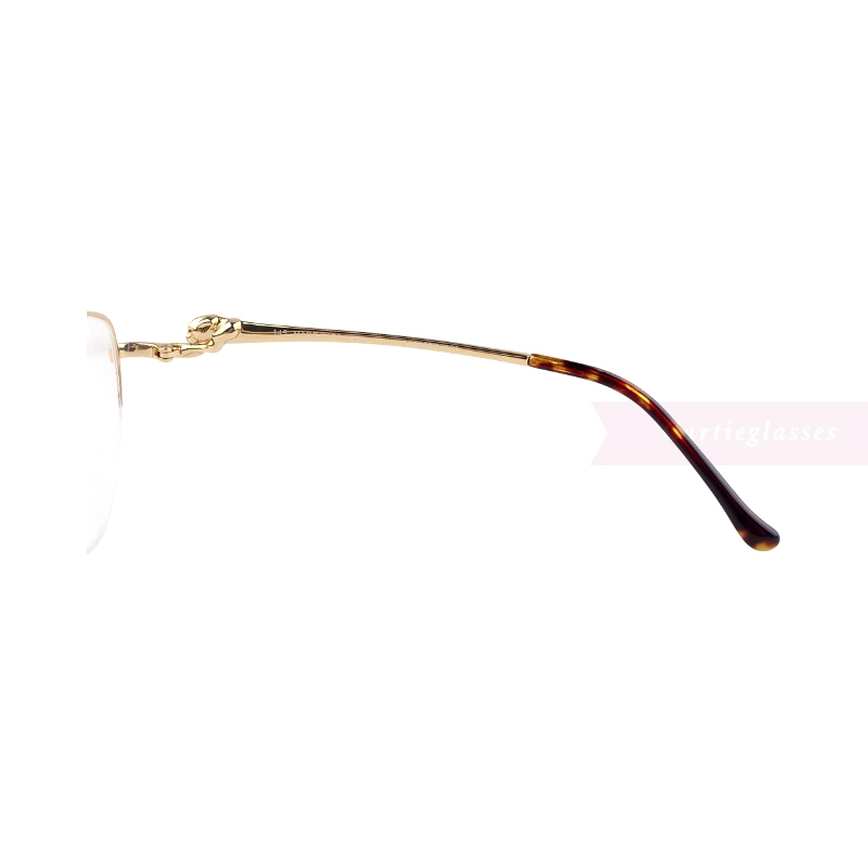 Cartier PANTHèRE Cateye Design Titanium Half Frame Eyeglasses CT0280 (3)