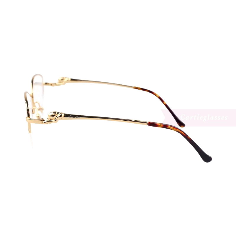 Cartier PANTHèRE Cateye Design Titanium Half Frame Eyeglasses CT0280 (7)