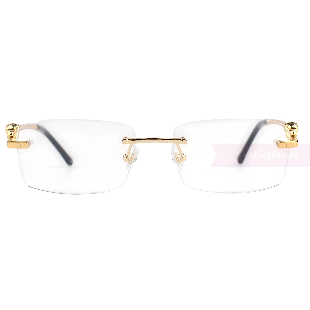 Cartier PANTHèRE Cateye Design Titanium Rimless Eyeglasses CT0281O (3)