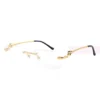 Cartier PANTHèRE Cateye Design Titanium Rimless Eyeglasses CT0281O (4)