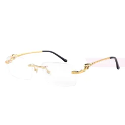 Cartier PANTHèRE Cateye Design Titanium Rimless Eyeglasses CT0281O (4)