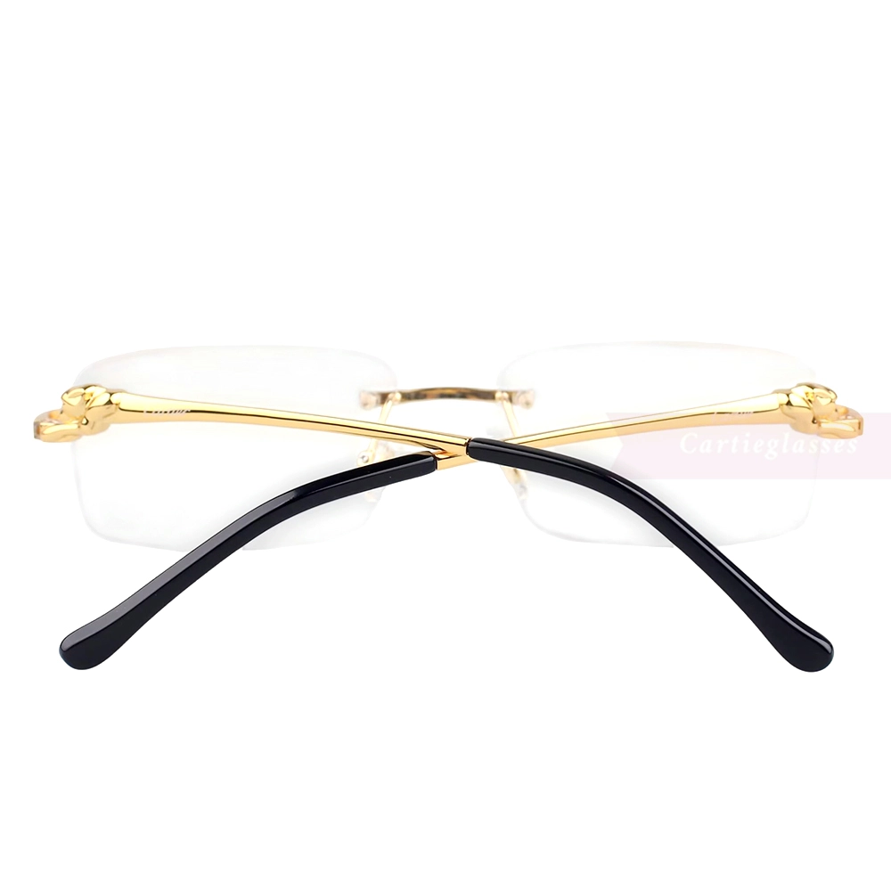Cartier PANTHèRE Cateye Design Titanium Rimless Eyeglasses CT0281O (6)