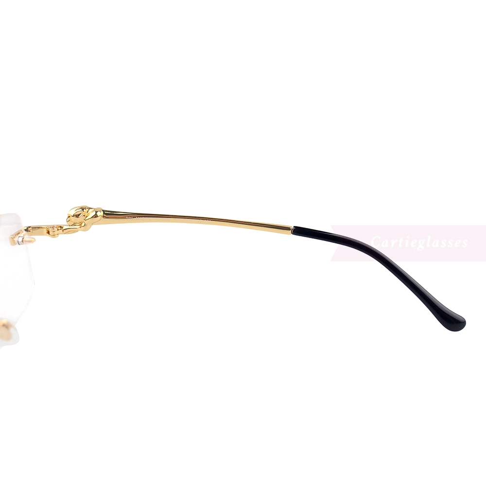Cartier PANTHèRE Cateye Design Titanium Rimless Eyeglasses CT0281O (8)