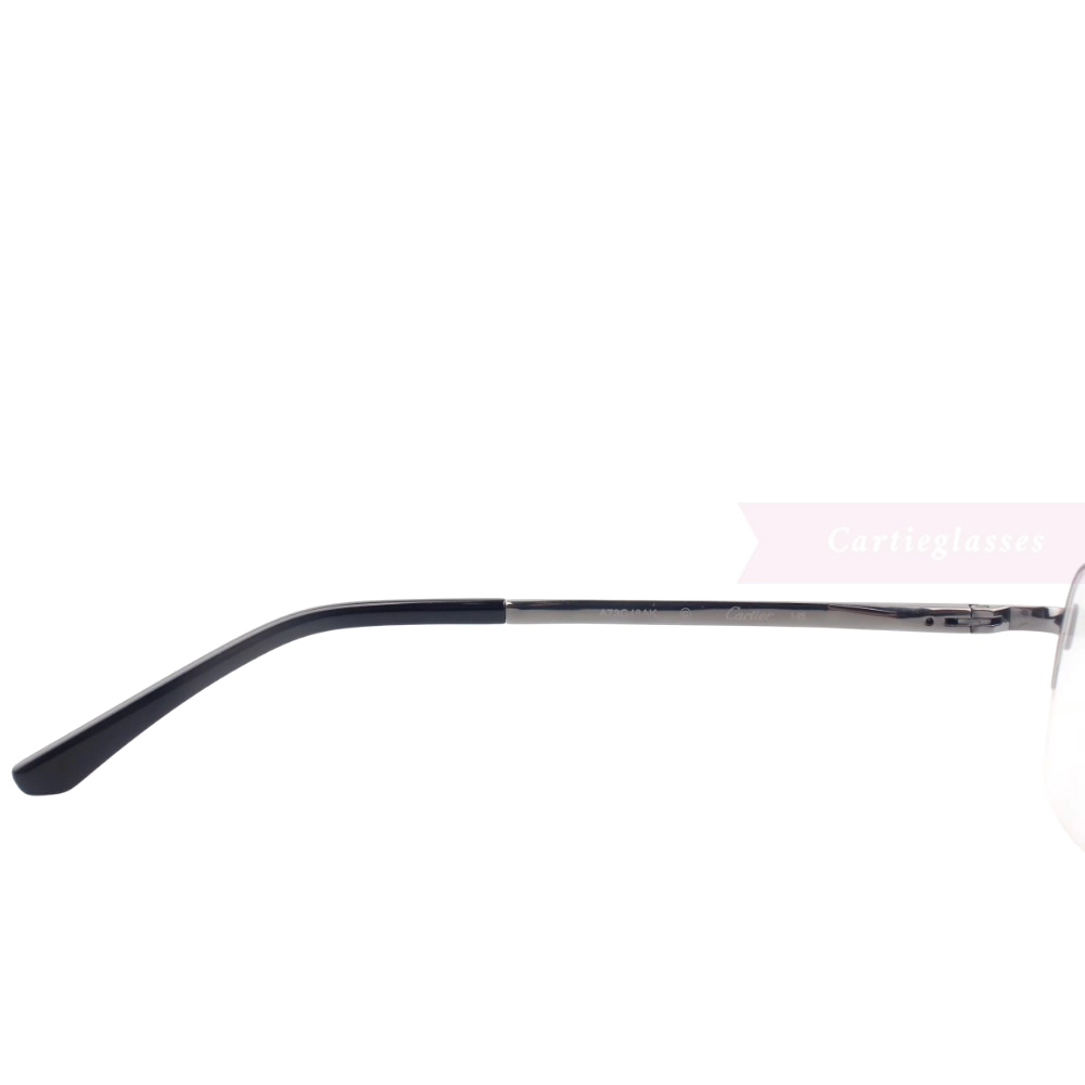 Cartier Santos De Titanium Double Bridge Half Frame Eyeglasses CT0308O (10)