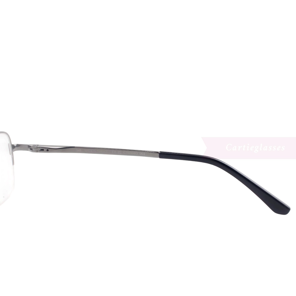 Cartier Santos De Titanium Double Bridge Half Frame Eyeglasses CT0308O (9)