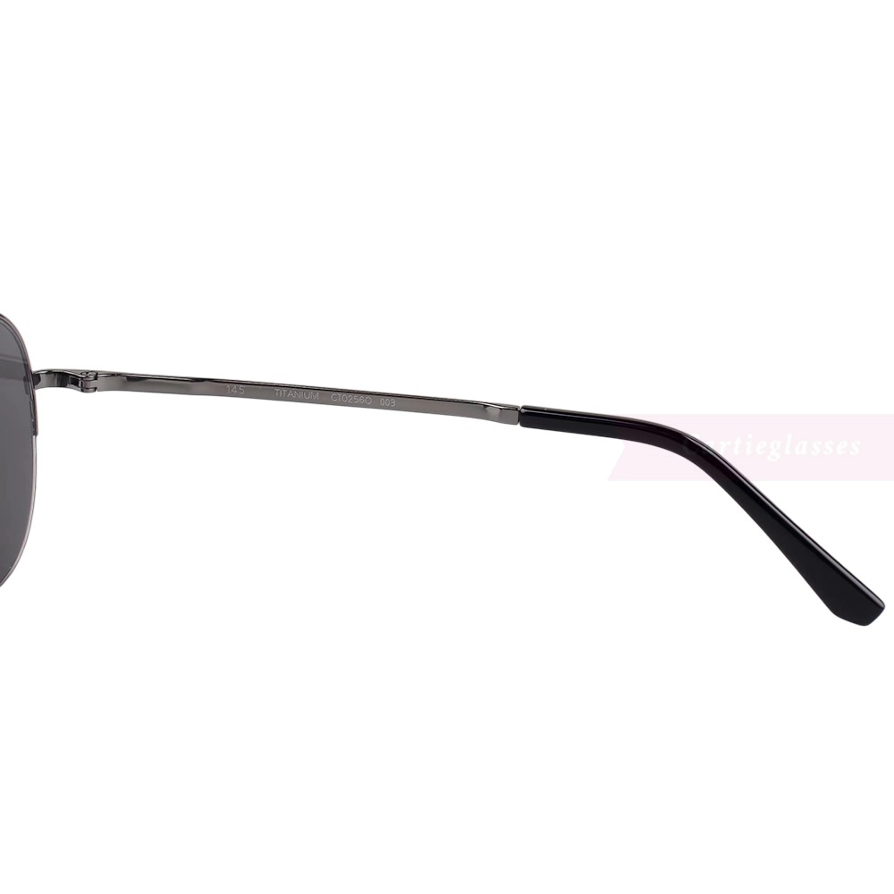 Cartier Santos De Titanium Pilot Double Bridge Half Frame Sunglasses CT0256O (14)