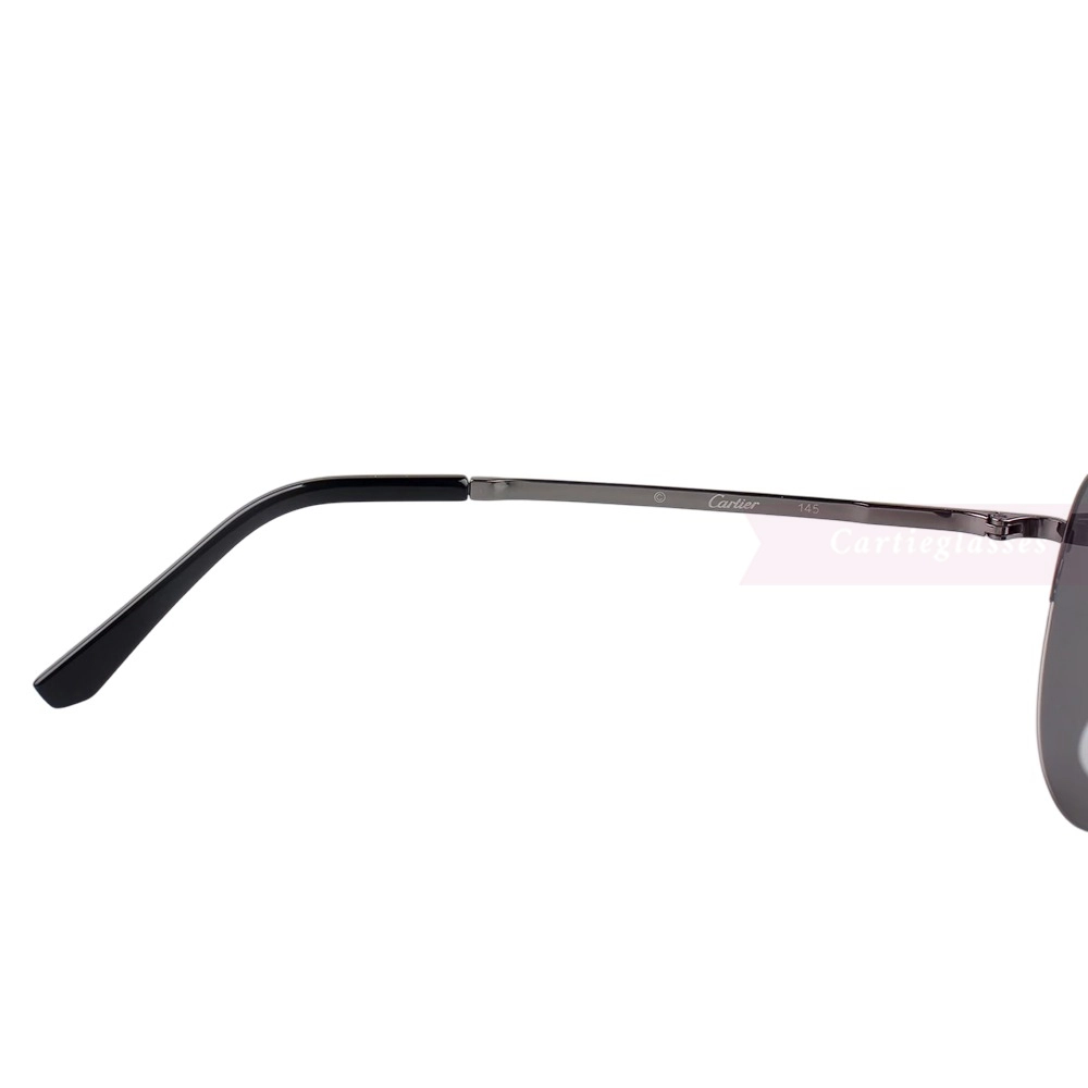 Cartier Santos De Titanium Pilot Double Bridge Half Frame Sunglasses CT0256O (15)