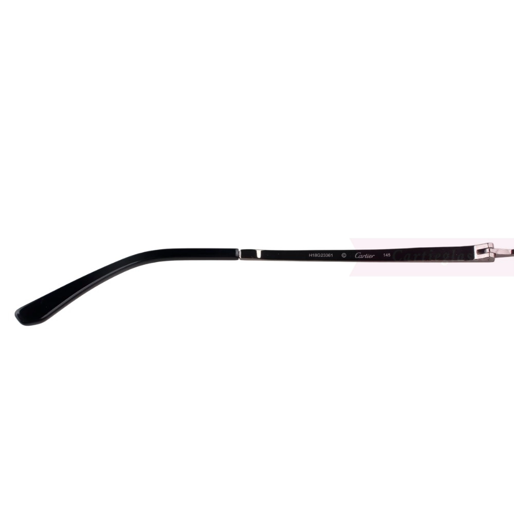 Cartier Santos De Wide Rectangle Titanium Rimless Eyeglasses CT0407O (3)