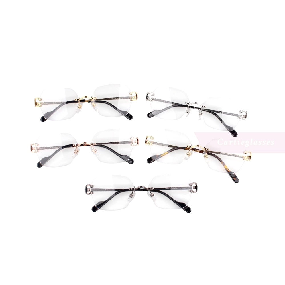 Cartier Singature C DE Rimless Titanium Eyeglasses CT0564O (1)