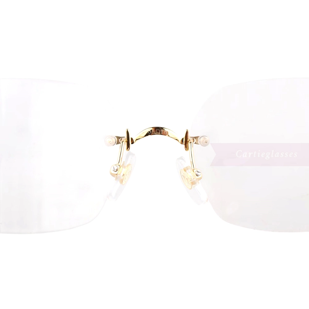 Cartier Singature C DE Rimless Titanium Eyeglasses CT0564O (6)