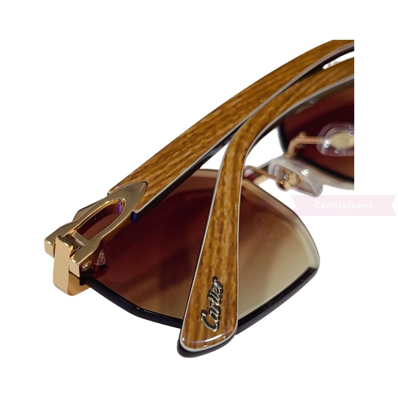 Cartier C Decor Cut Lenses Rimless Sunglasses CT0439S (4)