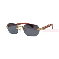 Cartier Première De Wooden Rimless Sunglasses CT0362s (2)