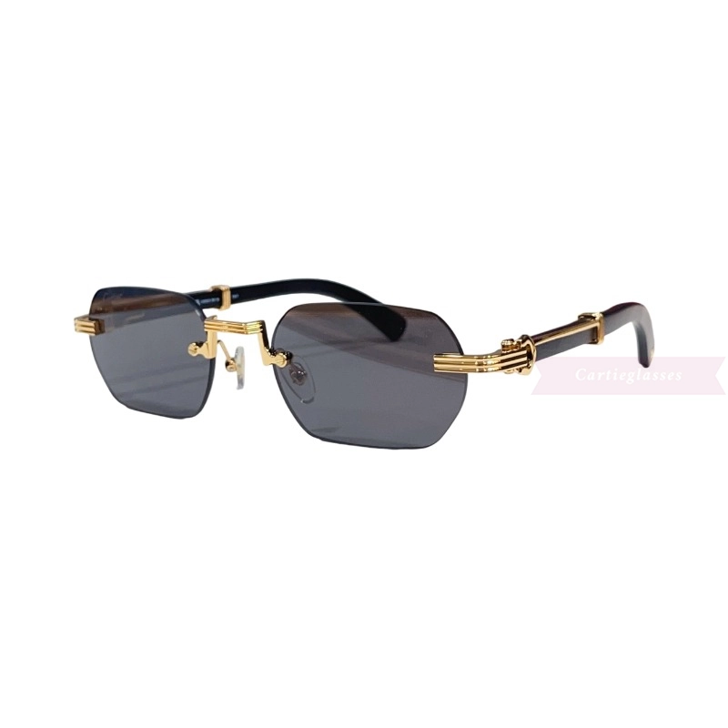 Cartier Première De Wooden Rimless Sunglasses CT0362s (9)